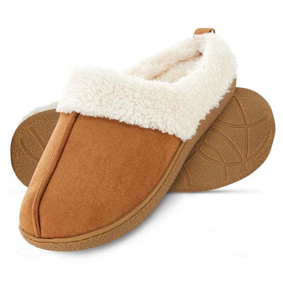 Floopi House Slippers for Women, Lined Clog Womens Slippers Cozy Memory Foam with Indoor & Outdoor Anti Skid Sole