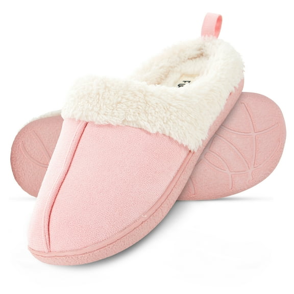 Floopi House Slippers for Women, Lined Clog Womens Slippers Cozy Memory Foam with Indoor & Outdoor Anti Skid Sole?