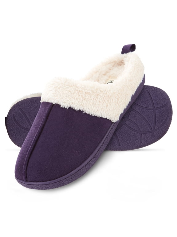 House Slippers for Women, Lined Clog Womens Slippers Cozy Memory Foam with Indoor & Outdoor Anti Skid Sole…