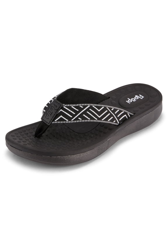 Women’s Aztec Knit Flip Flops, Cushioned Thong Sandals with Soft Toe Post, Lightweight Non-Slip Comfort Sandals, Casual Summer Flip Flops for Women.
