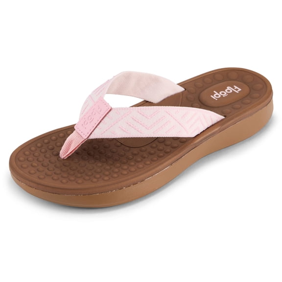 Floopi Women’s Aztec Knit Flip Flops, Cushioned Thong Sandals with Soft Toe Post, Lightweight Non-Slip Comfort Sandals, Casual Summer Flip Flops for Women.