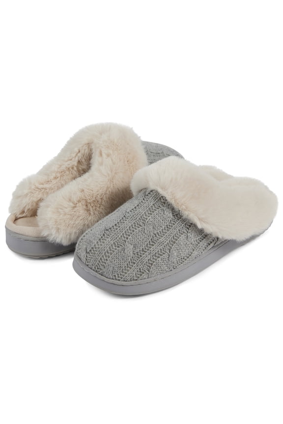 Women’s Cable Knit Scuff Slipper