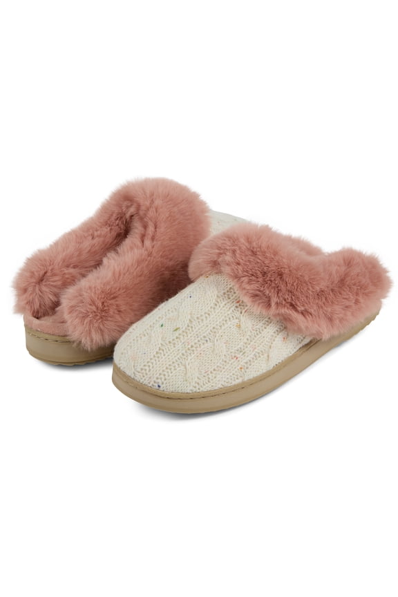 Women’s Cable Knit Scuff Slipper