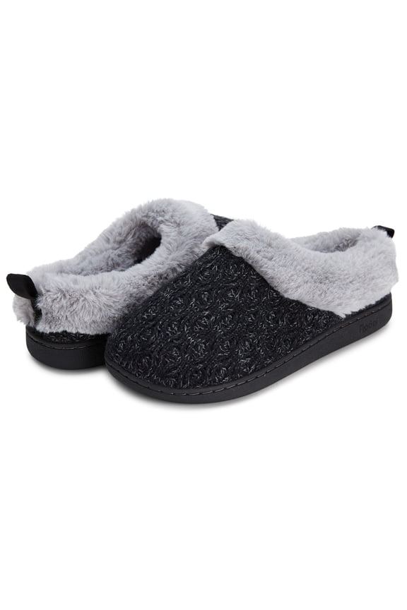 Women's Ivy Patterned Sweater Knit Clog Slipper - Size S