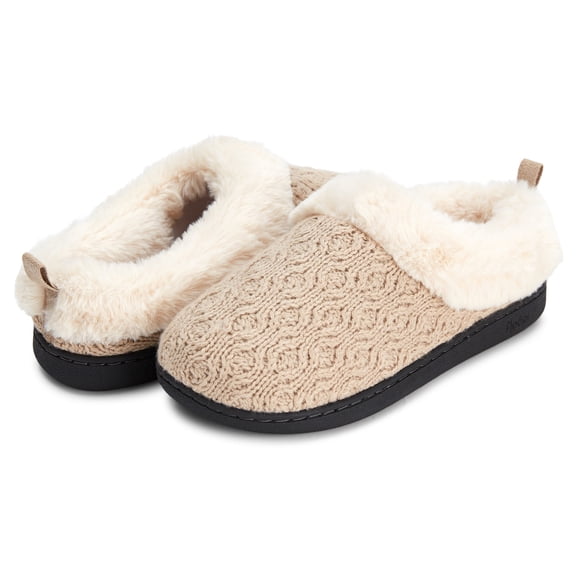 Floopi Women's Ivy Patterned Sweater Knit Clog Slipper - Size XL