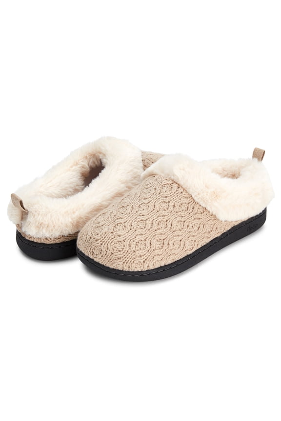 Women's Ivy Patterned Sweater Knit Clog Slipper - Size XL