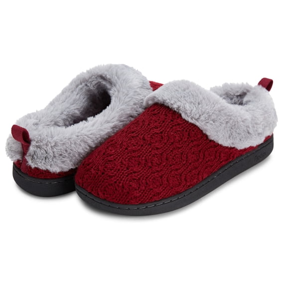 Floopi Women's Ivy Patterned Sweater Knit Clog Slipper - Size XL