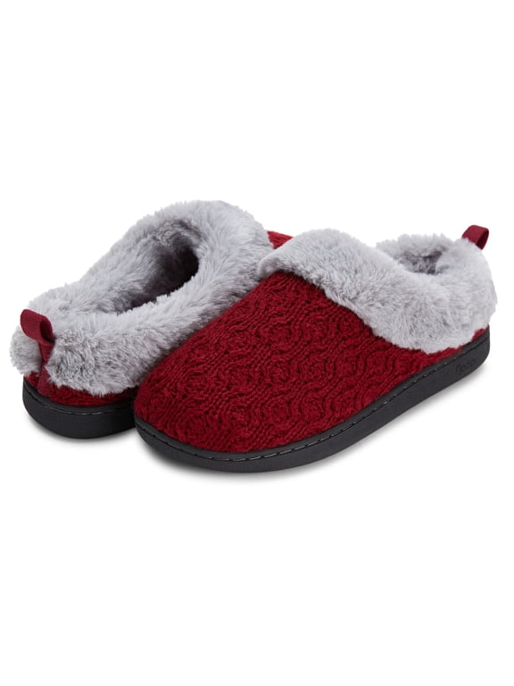 Women's Ivy Patterned Sweater Knit Clog Slipper - Size XL