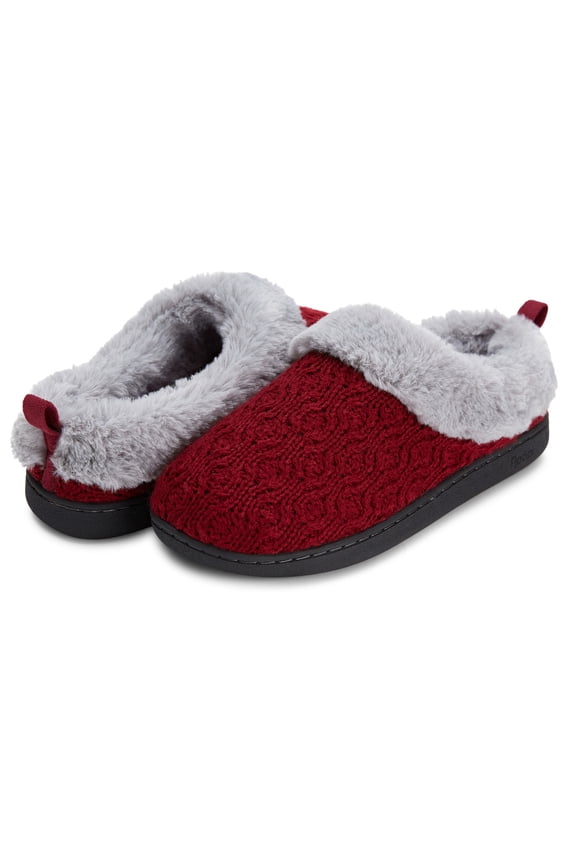 Women's Ivy Patterned Sweater Knit Clog Slipper - Size XL