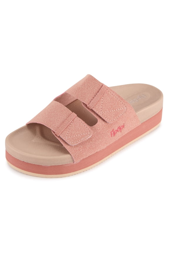 Women’s Wedge Slide Sandals, Adjustable Double Strap Microsuede Slides, 2” Platform Comfort Sandals, Lightweight Non-Slip EVA Sole, Casual Summer Slip-On Shoes for Women