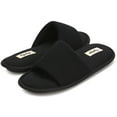 thumbnail image 1 of Floopi Women's Open Toe Soft Knit Slide W/Embroidery Stitch Jersey Insole Memory Foam Slipper, 1 of 5