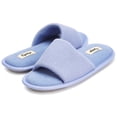 thumbnail image 1 of Floopi Women's Open Toe Soft Knit Slide W/Embroidery Stitch Jersey Insole Memory Foam Slipper, 1 of 5