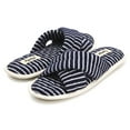 thumbnail image 1 of Floopi Women's Soft Criss Cross Slide W/Quilted Terry Stitch Open Toe Slipper W/ Memory Foam, 1 of 5