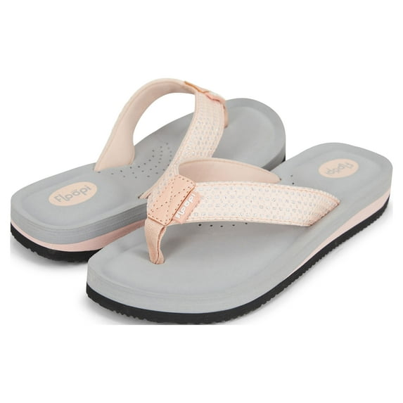 Floopi Women's Sparkly Flip Flops Comfort Beach Sandals W/Arch Support