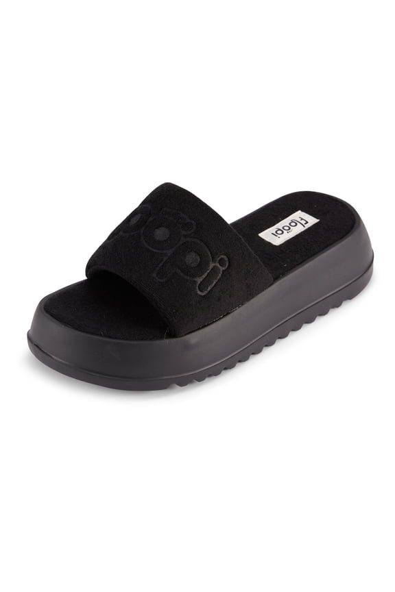 Women’s Terry Wedge Slide Sandals, Soft Terry Cloth Platform Slides, 2” Comfort Wedge, Lightweight Non-Slip Slip-On Sandals, Casual Cozy Summer Slides for Women
