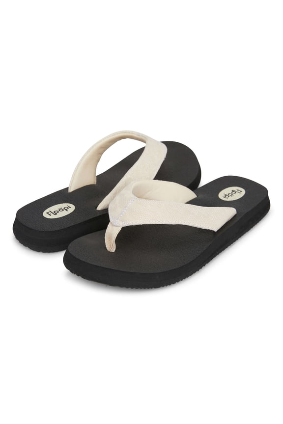 Women's Thong Flip Flops Summer Sandals for Beach W/Yoga Mat Footbed