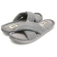 thumbnail image 1 of Floopi Women's Ultra Soft Padded Felt Criss Cross Slide W/French Terry Memory Foam Slipper, 1 of 5
