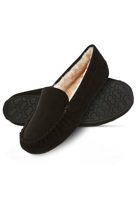 Womens Faux Suede Slip On Moccasins