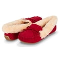 thumbnail image 1 of Floopi Womens Indoor/Outdoor Basic Memory Foam Moccasin Slipper W/Faux Fur Collar, 1 of 9