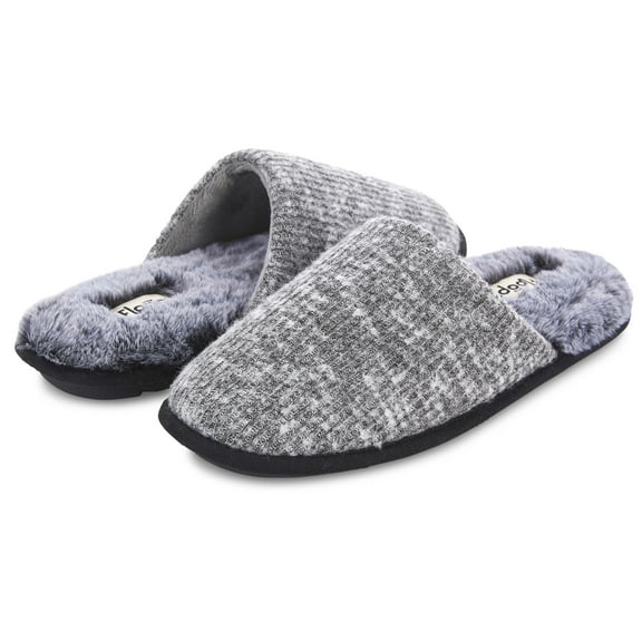Floopi Womens Knit Scuff Indoor/Outdoor Memory Foam Slippers