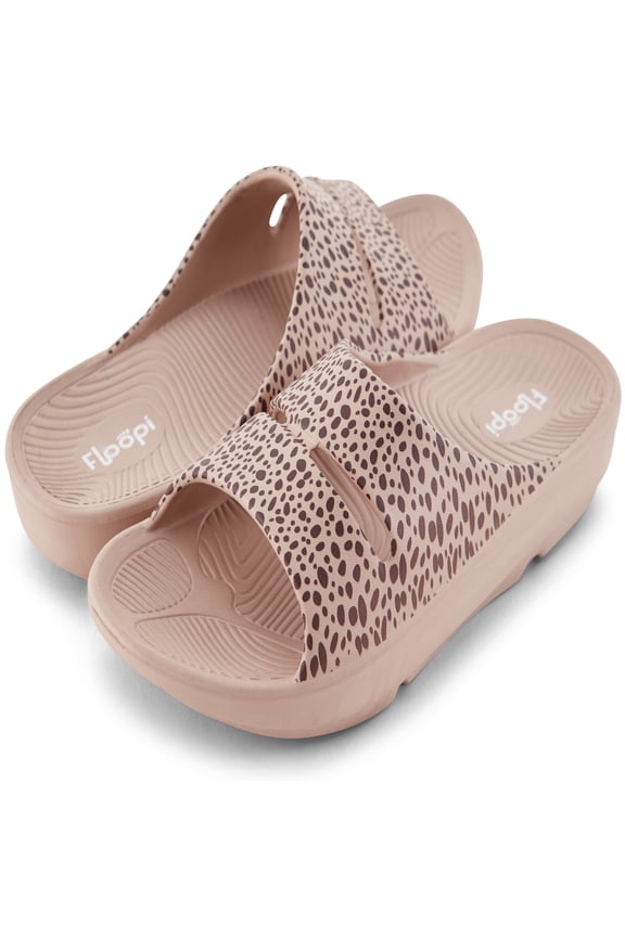 Womens Sandals LightWeight Thong Sandal for Women Ladies Sport Sandal with Arch Support, Waterproof Beach Flip Flops for Women (538, Leopard, 8)