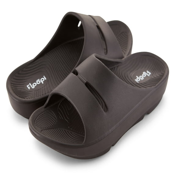 Floopi Womens Sandals LightWeight Thong Sandal for Women Ladies Sport Sandal with Arch Support, Waterproof Beach Flip Flops for Women (538, Black, 10)