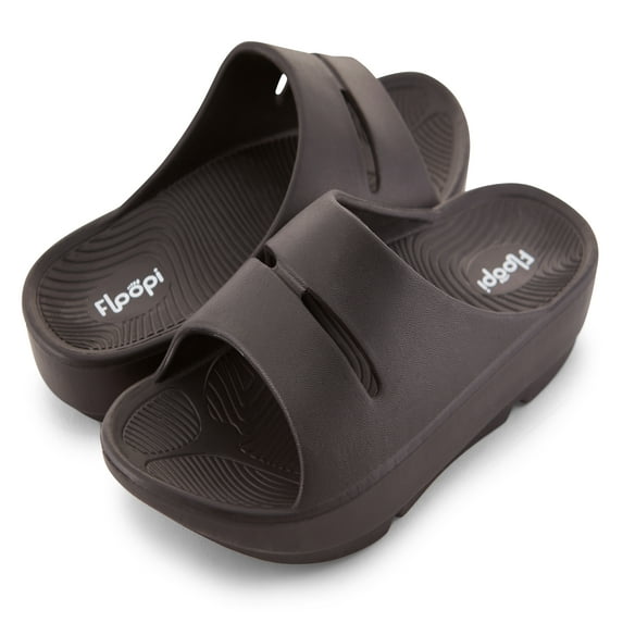 Floopi Womens Sandals LightWeight Thong Sandal for Women Ladies Sport Sandal with Arch Support, Waterproof Beach Flip Flops for Women (538, Black, 8)