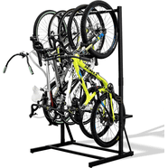 Yeeoy 2-Bike Capacity Circle Bike Rack - Standing Floor Stand For Outdoor/Commercial Use, Black