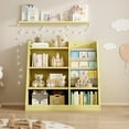 thumbnail image 1 of Floor Bookshelf for Kids, SHINPT Bookcase for Kids Rooms, Kids Bookshelf and Toy Storage with 4 Tiers, Wooden Book Storage for Playroom, Bedroom, Nursery, Hallway, School, Kindergarten, Living Room, 1 of 8