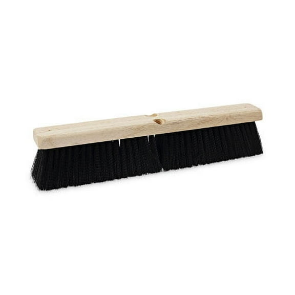 Floor Brush Head, 3" Black Medium Weight Polypropylene Bristles, 18" Brush | Bundle of 2 Each