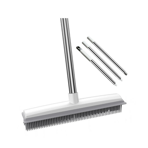 Floor Brush Household Carpet Rake Wooden Area Rugs Ceramic Tile Rubber Broom Squeegee Detailing Lint Remover