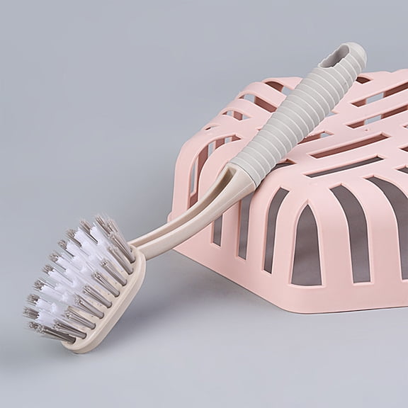 Floor Brush Long Handle Cleaning Brush,Compact Toilet and Kitchen Cleaner with Durable Bristles for Easy Stain Removal,Modern Ergonomic Design for Bathroom Kitchen and Living Room Cleaning-Free Size