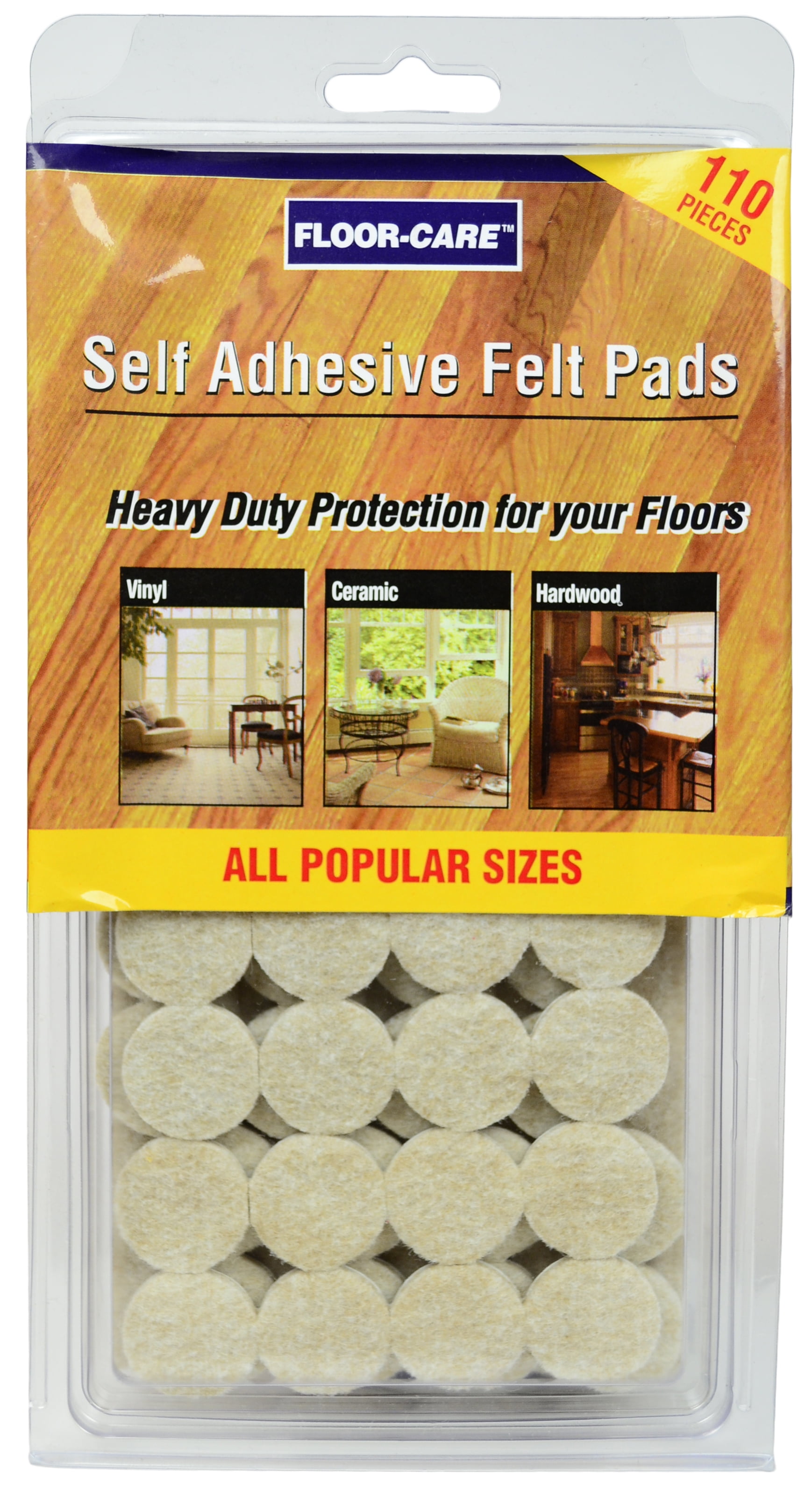 Floor Care 110 Heavy Duty Self Adhesive Felt Pads For Superior Floor  Protection