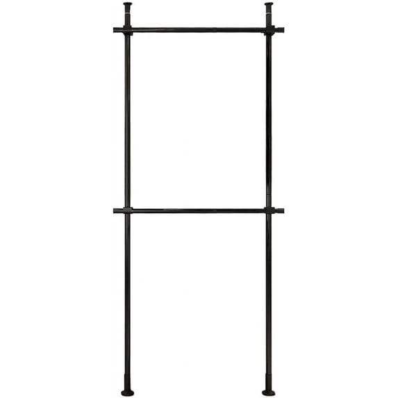 Floor to Ceiling Drying Rack, Adjustable Freestanding Clothing Rack No Drill Needed, Space Saving Garment Rack, Heavy Duty 220 lbs Load, Clothes Organizer for Laundry, Room & Apartment