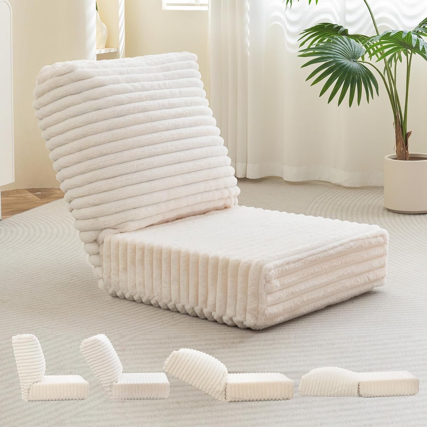 Floor Chair with Adjustable Back Support, Gaming Floor Chairs, Folding ...