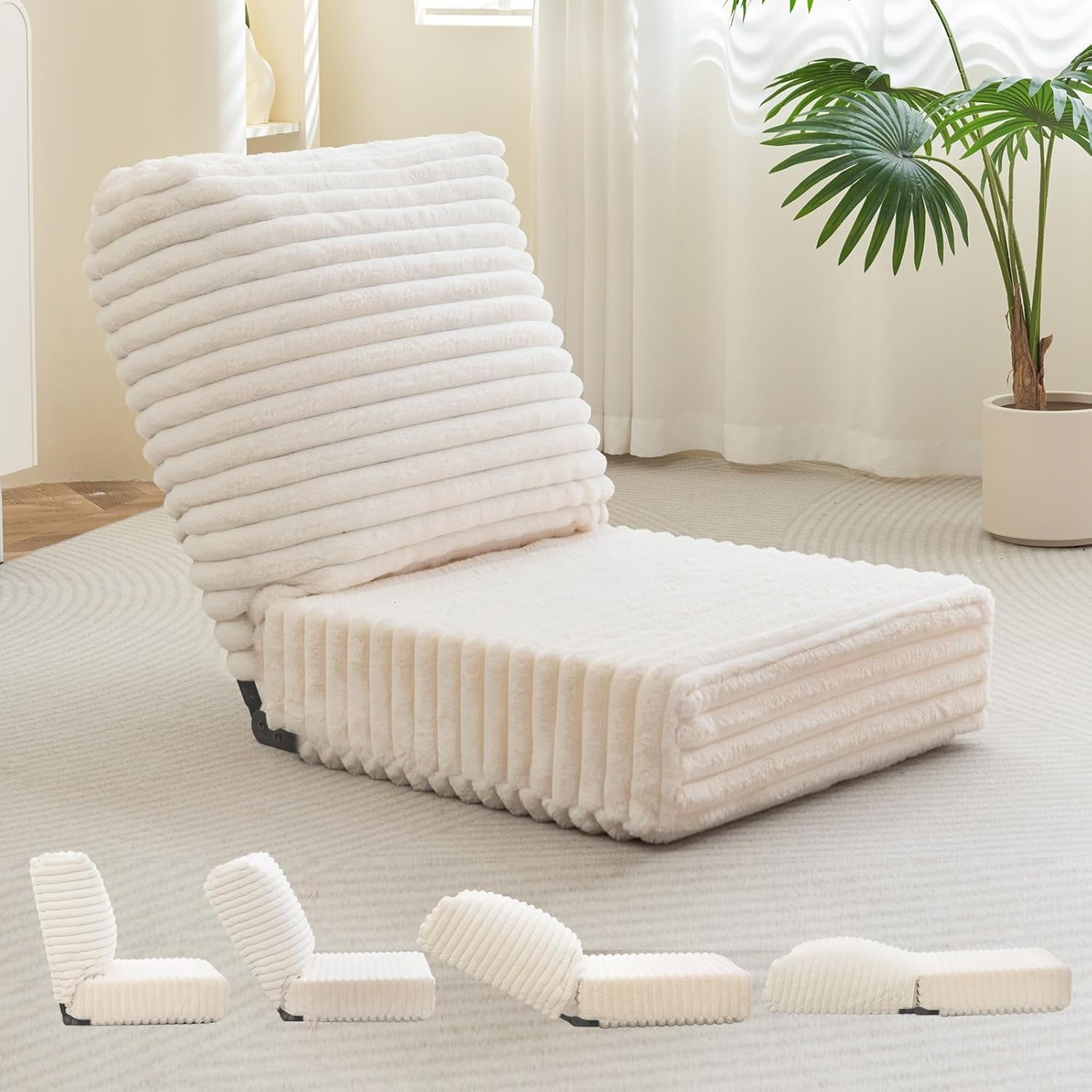 Floor Chair with Adjustable Back Support, Gaming Floor Chairs, Folding ...