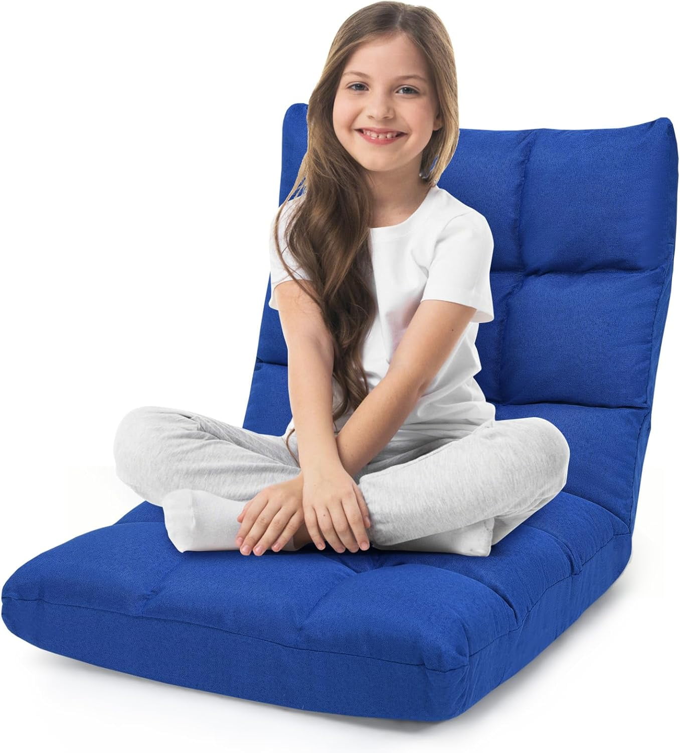 Floor Chair with Back Support,Adjustable Folding Floor Gaming Chair 14 ...