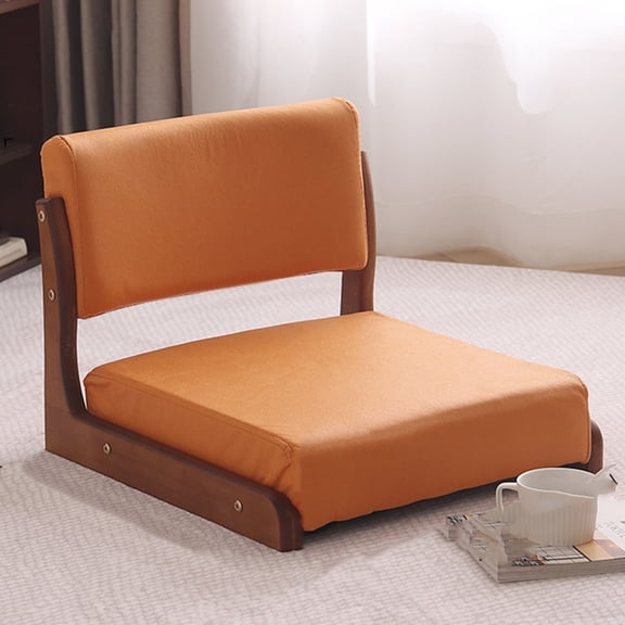 Floor Chair With Back Support For Adults, Wood Floor Gaming Chair, Video Game Chairs Lounger Japanese Floor Chair Meditation Floor Seat For Bay Window, Living Room