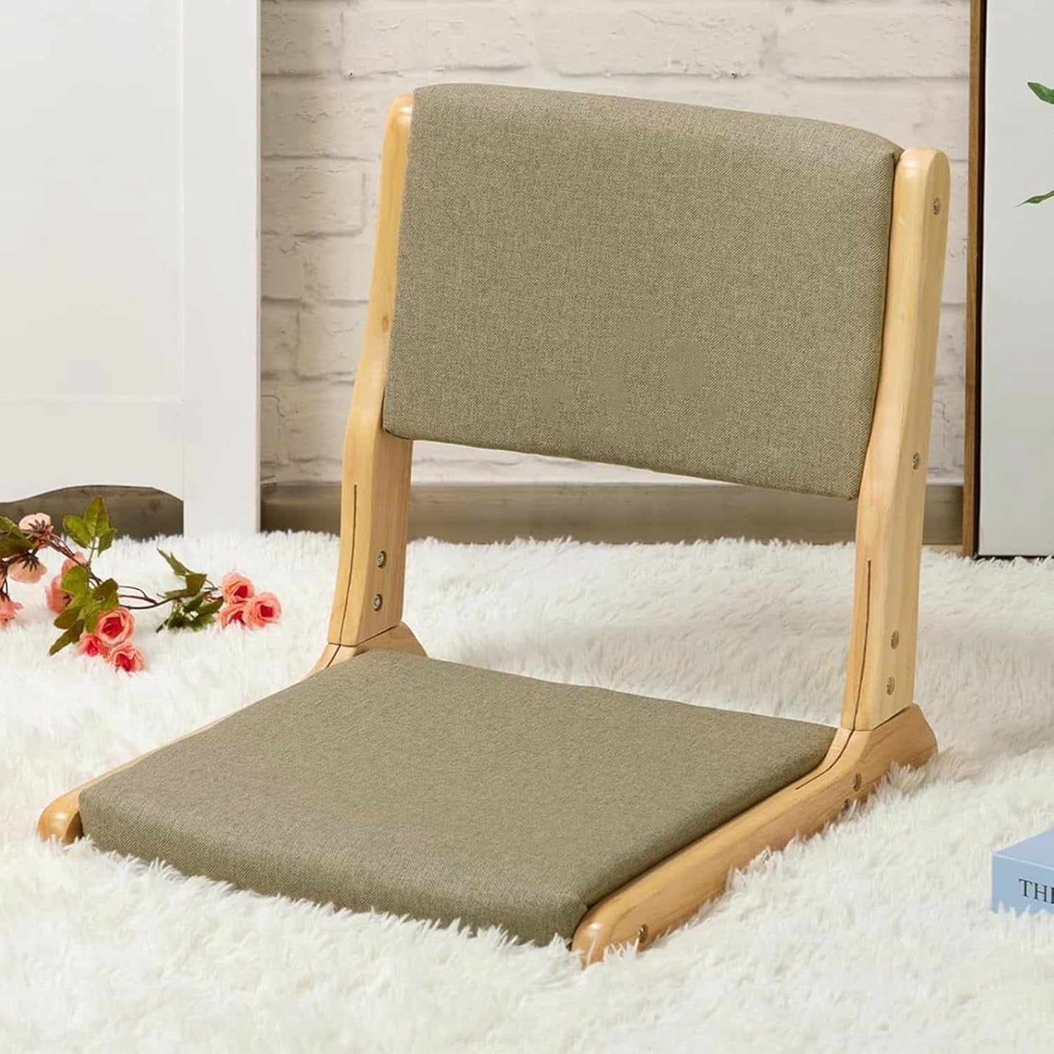 Floor Chair with Back Support, Foldable Japanese Style Floor Chair