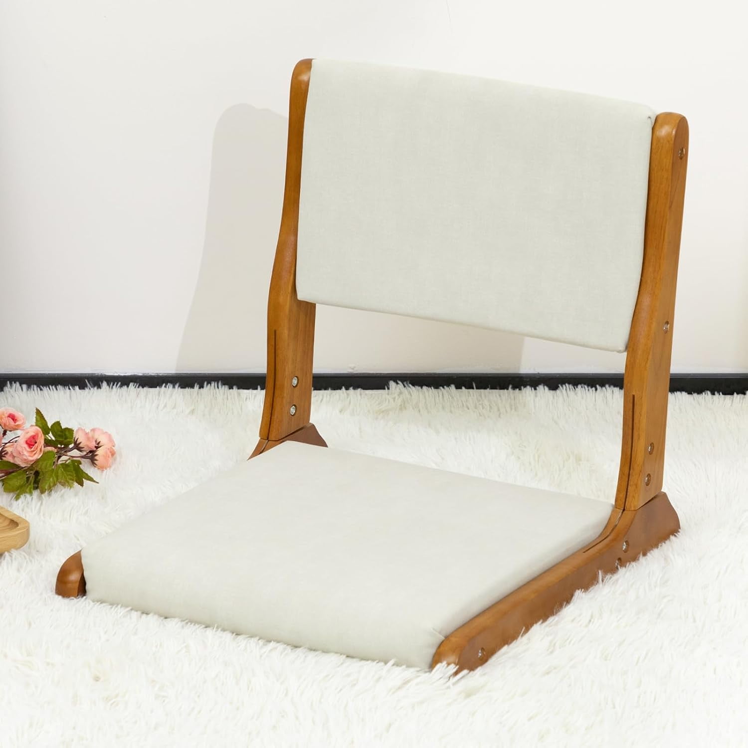 Floor Chair with Back Support, Foldable Japanese Style Floor Chair