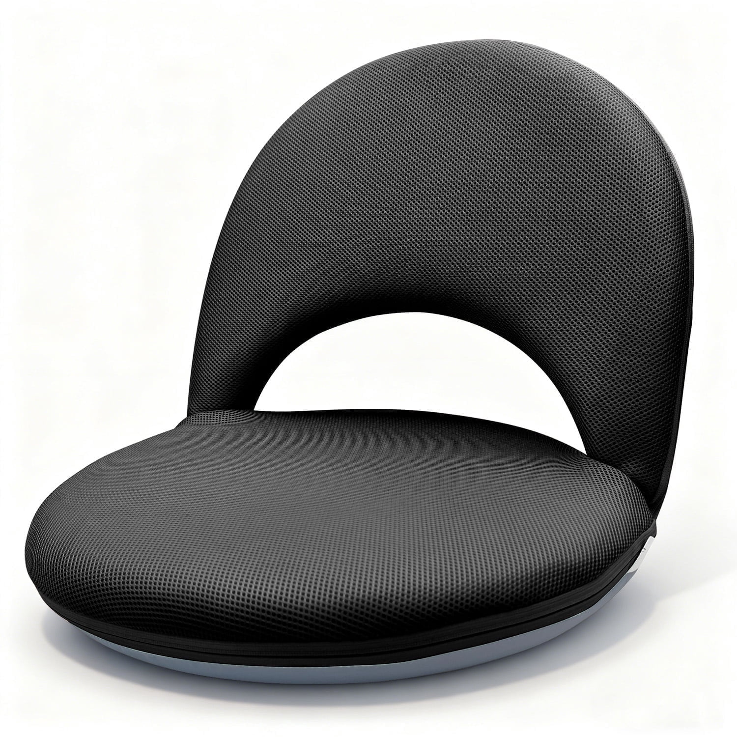 Floor Chair with Back Support, Foldable Adjustable Floor Seat, 5-Position Padded Recliner Floor Chair for Gaming, Reading and Meditation (Black)