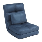 Floor Chair with Back Support for Adults Adjustable 14 Positions Video Game Chairs Foldable Floor Lounger with Pillow