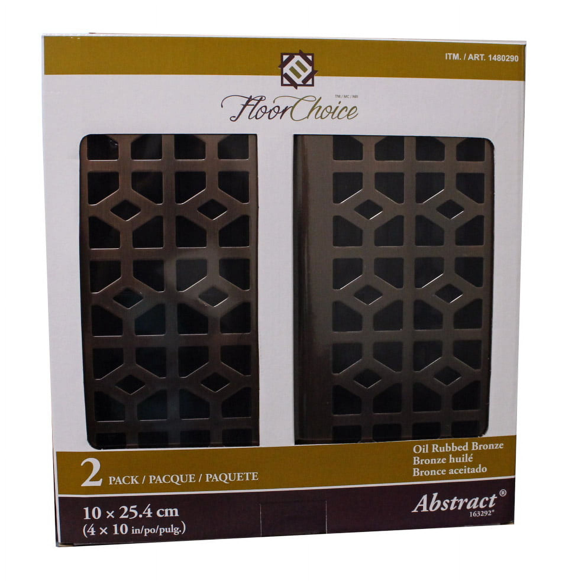 Floor Choice Oil Rubbed Bronze Floor Vent Covers 4 x 10 Inch 2 Pack