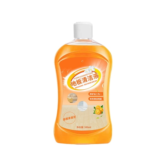 Floor Cleaner, Ceramic Tile Cleaner, Orange Scented Household Floor Mop Cleaner with Powerful Stain Remover and Quick Drying Technology, 500ml Concentrated Liquid Solution