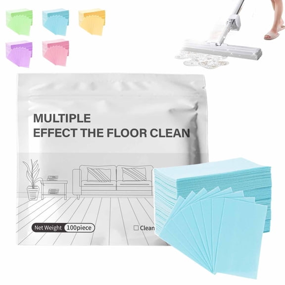 Floor Cleaner, Multi Effect Floor Cleaner Sheets, Floor Sheets for Mopping, Hard Floor Cleaner, 2 Pack 200 Count 4.5X3 Inch Deep Stain Removal, Brightening, Long Lasting Fresh