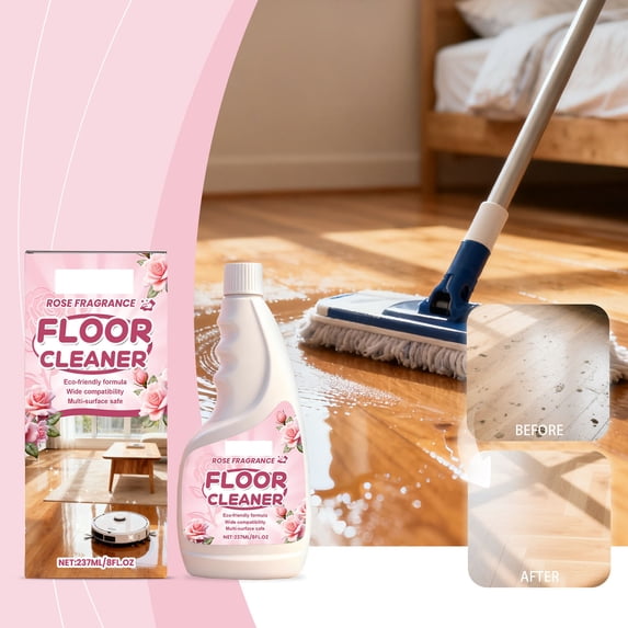 Floor Cleaner, Multi-Purpose Floor Mop Cleaner for Home Use, Remove Stains and Grime, Restore Shine, 237ml