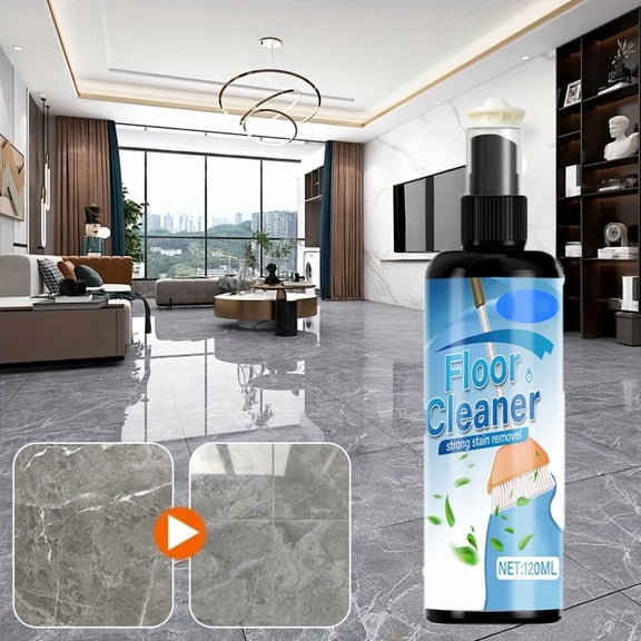 Floor Cleaner And Polish Brightening Spray,Multi Surface Stain Remover,Wood Tile Marble Care,2 In 1 Clean Polish Agent,Streak Free Fast Dry Formula,Long Lasting Gloss Protection