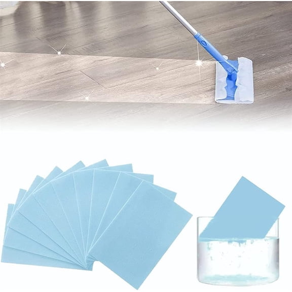 Floor Cleaner Tablets, 100pcs Water-Soluble Deep Cleaning Sheets for Hardwood, Tile, Vinyl & Laminate Floors