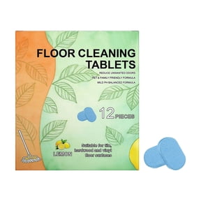 Floor Cleaner Tablets, Deep Cleans for Multiple Hard Floors, Effervescent Cleaning Tablets for Tile, Vinyl, Hardwood, Fresh Lemon Scent, Compatible with Robot Mops & Wet/Dry Vacuums
