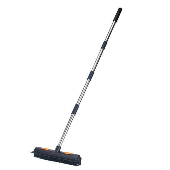 Floor Cleaning Brush With Stainless Steel Design, Long Handle And Durable Material For Carpet, Tile And Hardwood Cleaning, 48.03X13.39X3.94In, 1.1Lb